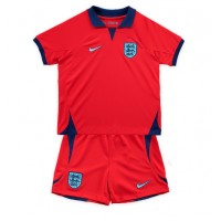 England Fußballbekleidung Auswärtstrikot Kinder WM 2022 Kurzarm (+ kurze hosen)